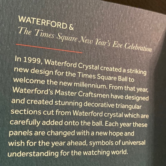 WATERFORD TIMES SQUARE ORNAMENT ❤️♥️
NEW YEAR'S EVE BALL COLLECTION NWT - Picture 7 of 9